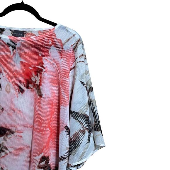 Chicos Travelers Tunic Top Medium 1 Multicolor Art To Wear Mix Print Blouse - Picture 3 of 9